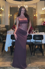 compliment me maxi dress burgundy Burgundy Jacquard Prom Dresses with Sweetheart Neck, Strapless Formal Dresses SU077 Burgundy / US4 main image 0