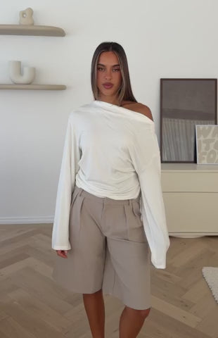 If You Insist Long Sleeve Top White | White Fox Boutique US