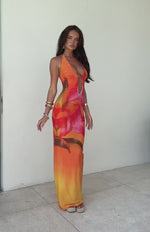 bets are off maxi dress sunset floral Bets Are Off Maxi Dress Sunset Floral
