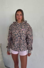 Offstage Printed Oversized Hoodie Dark Leopard | White Fox Boutique US