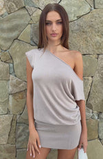 Following My Instincts Mini Dress Champagne
