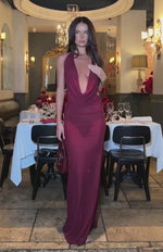 neither one of us maxi dress burgundy Alouette Maxi Dress