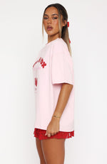 Love Me Tender Oversized Tee Pink