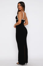 Life Like Mine Ribbed Maxi Dress Black