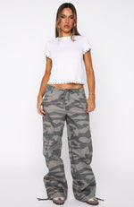 Hidden Waterfalls Cargo Pants Camo Print | White Fox Boutique US