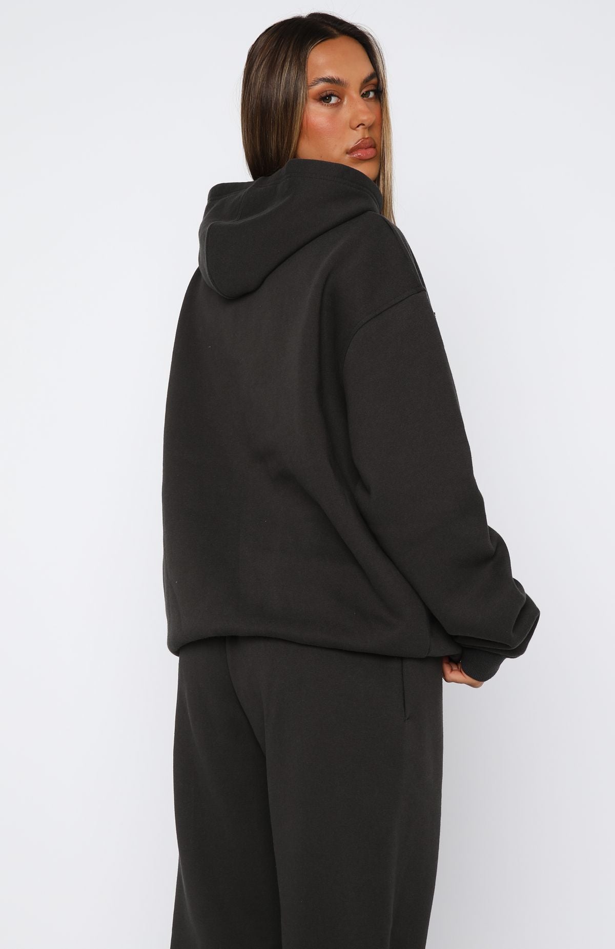 From The Archives Lexi Oversized Hoodie Charcoal | White Fox