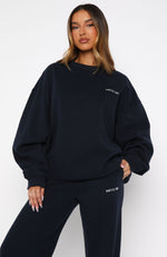 Test Drive Oversized Sweater Dark Navy | White Fox Boutique US