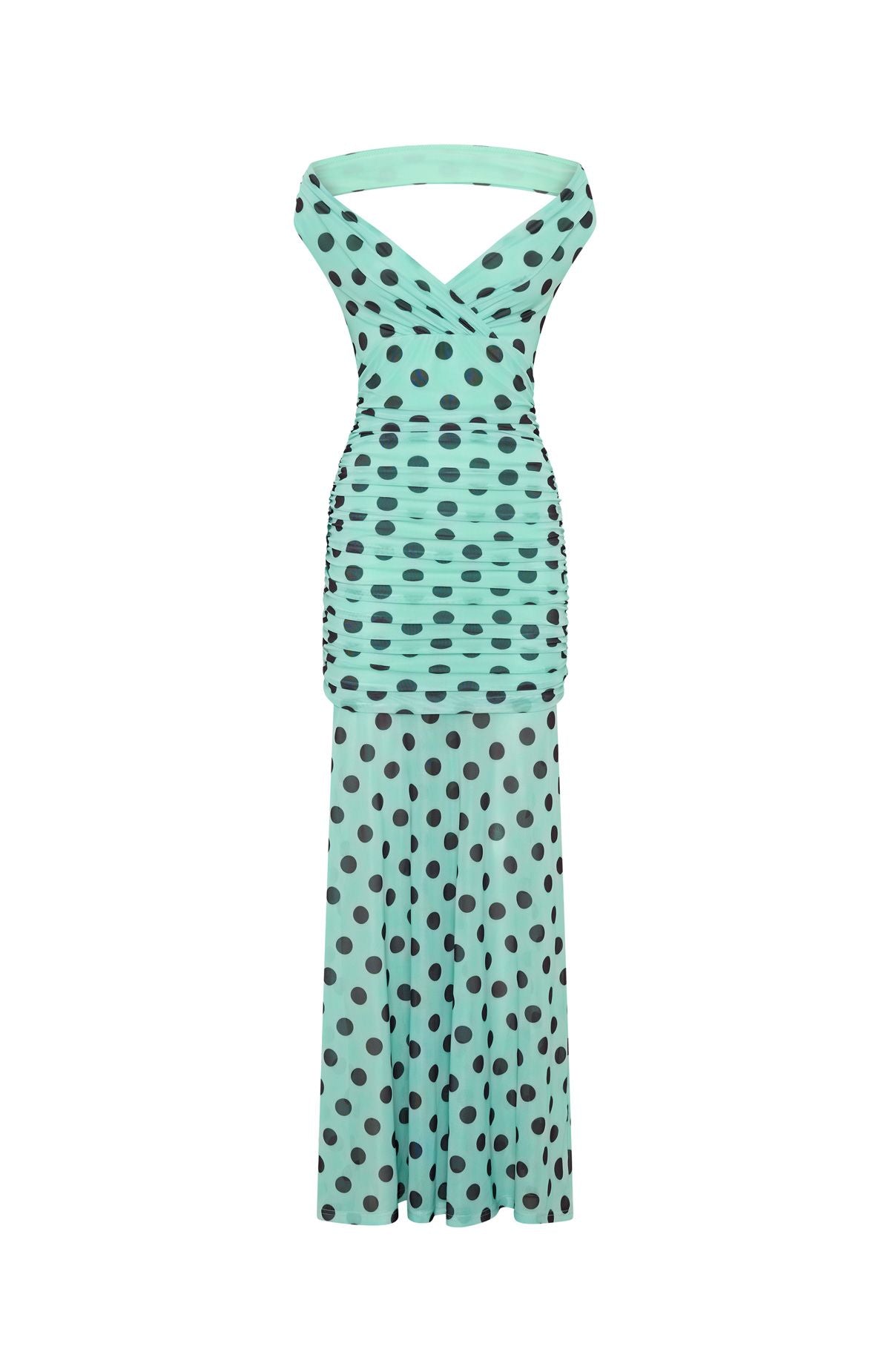 Sweet And Chic Maxi Dress Aqua Polka Dot Sweet And Chic Maxi Dress Aqua Polka Dot