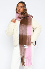 Colorado Scarf Pink/Chocolate