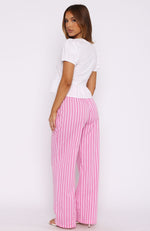 Wondering About You Striped Pants Pink