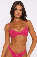 Beachside Bikini Top Fuchsia Gingham