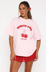 Love Me Tender Oversized Tee Pink