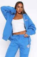 Offstage Zip Front Hoodie Azure