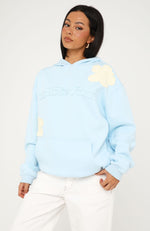 Sunkissed Bloom Oversized Hoodie Blue | White Fox Boutique US