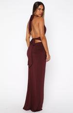 Say What You Feel Halter Maxi Dress Burgundy | White Fox Boutique US Say What You Feel Halter Maxi Dress Burgundy | White Fox Boutique US