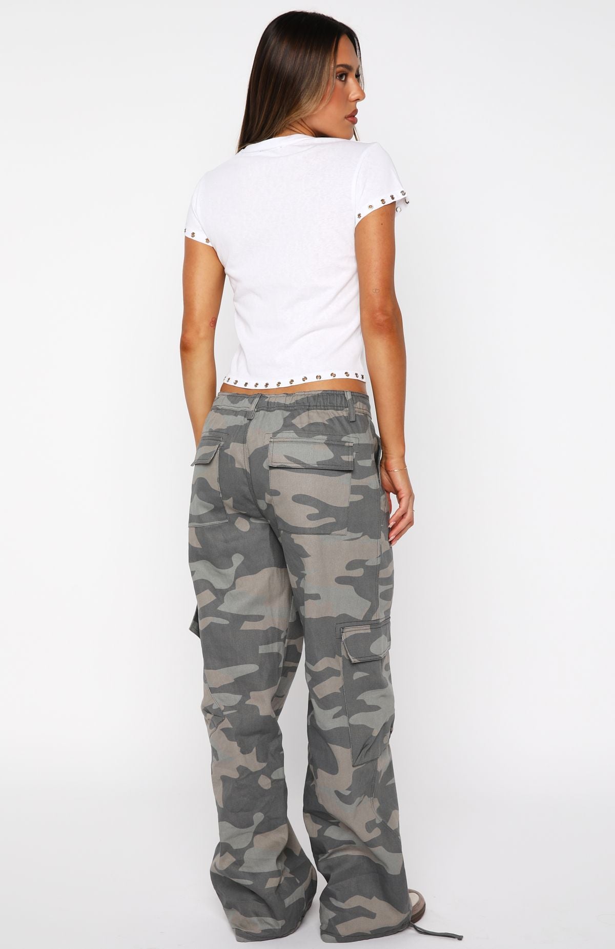 Hidden Waterfalls Cargo Pants Camo Print | White Fox Boutique US