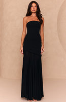 Sending My Best Strapless Maxi Dress Black