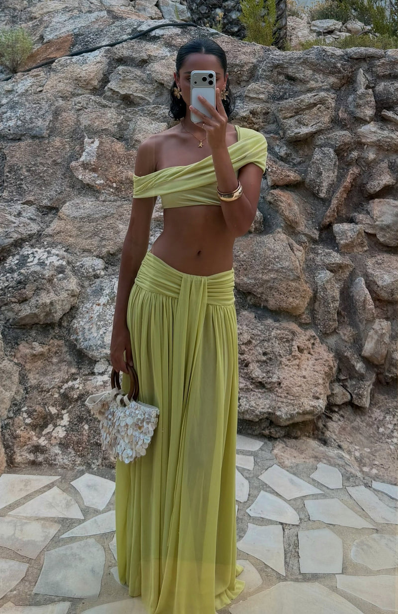 Amore Ease Maxi Skirt Pistachio Mist