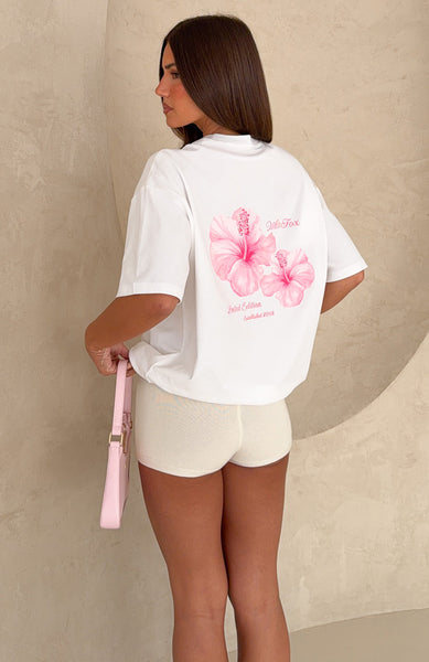 Skipping A Beat Oversized Tee White | White Fox Boutique US