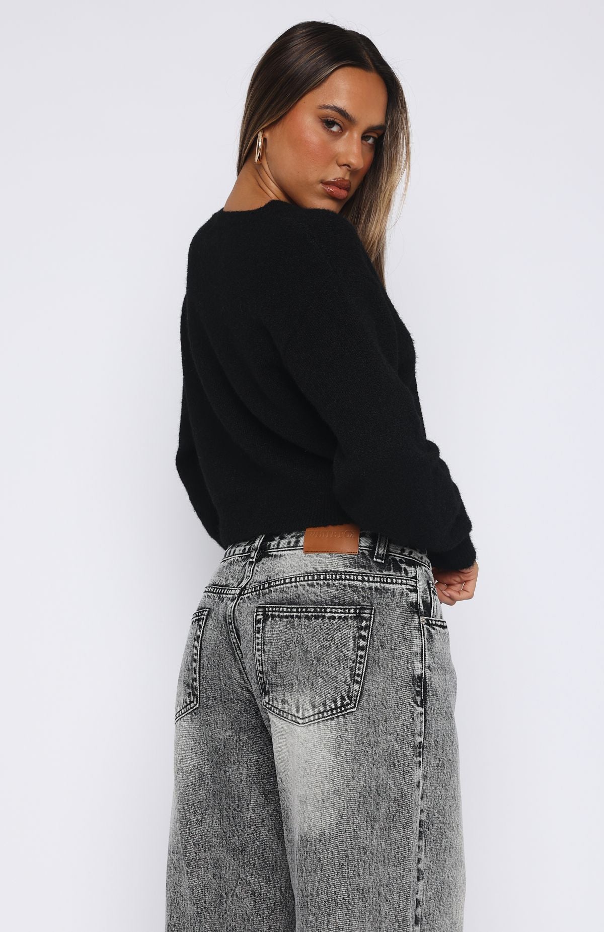 Warm Whispers Knit Cardigan Black | White Fox Boutique US