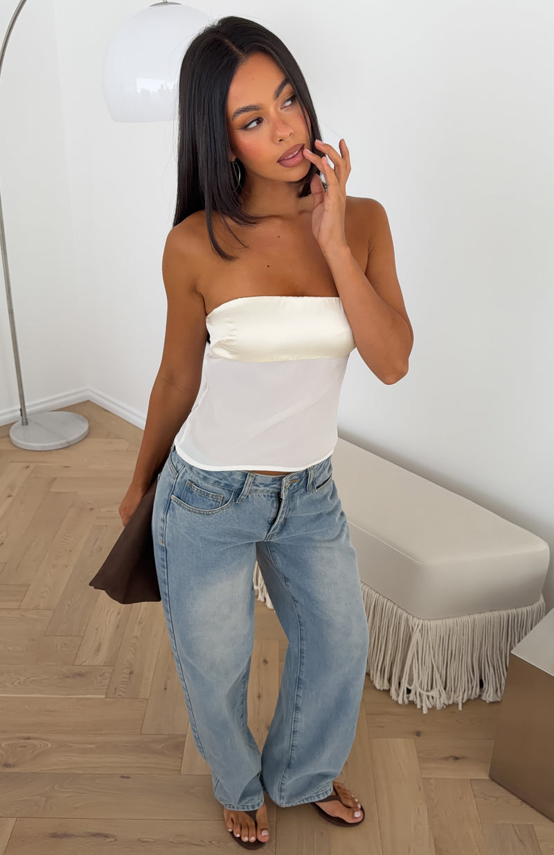 Sweet Sunshine Strapless Top Butter