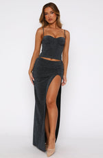 Champagne Moments Maxi Skirt Midnight