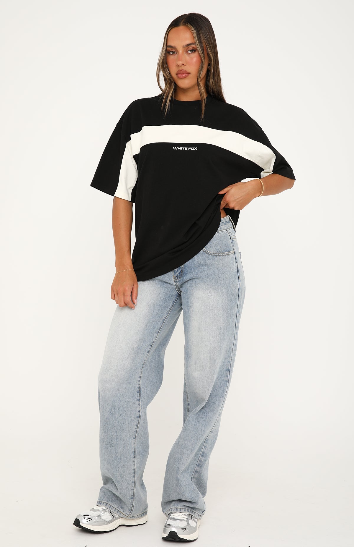 Take Another Chance Oversized Tee Black | White Fox Boutique US