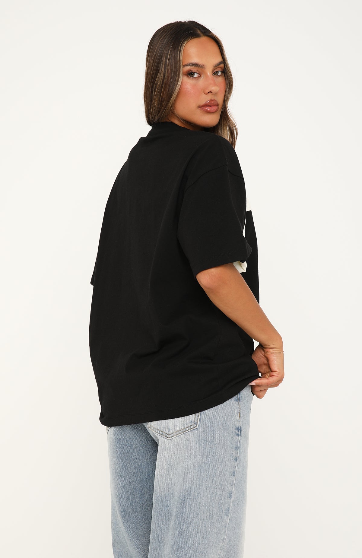 Take Another Chance Oversized Tee Black | White Fox Boutique US