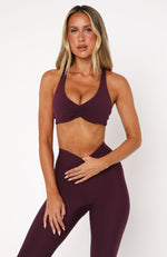 Race Me Sports Bra Plum