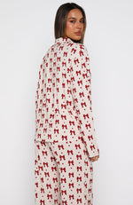 Pillow Talk Printed Long Sleeve Pyjama Set Bow Bliss