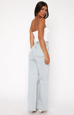 Lola High Rise Wide Leg Jeans Light Blue