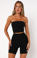 Keep Up High Waisted Shorts 4" Black