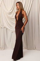 Veloura Maxi Dress Chocolate