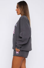 Pick You A Flower Oversized Sweater Volcanic