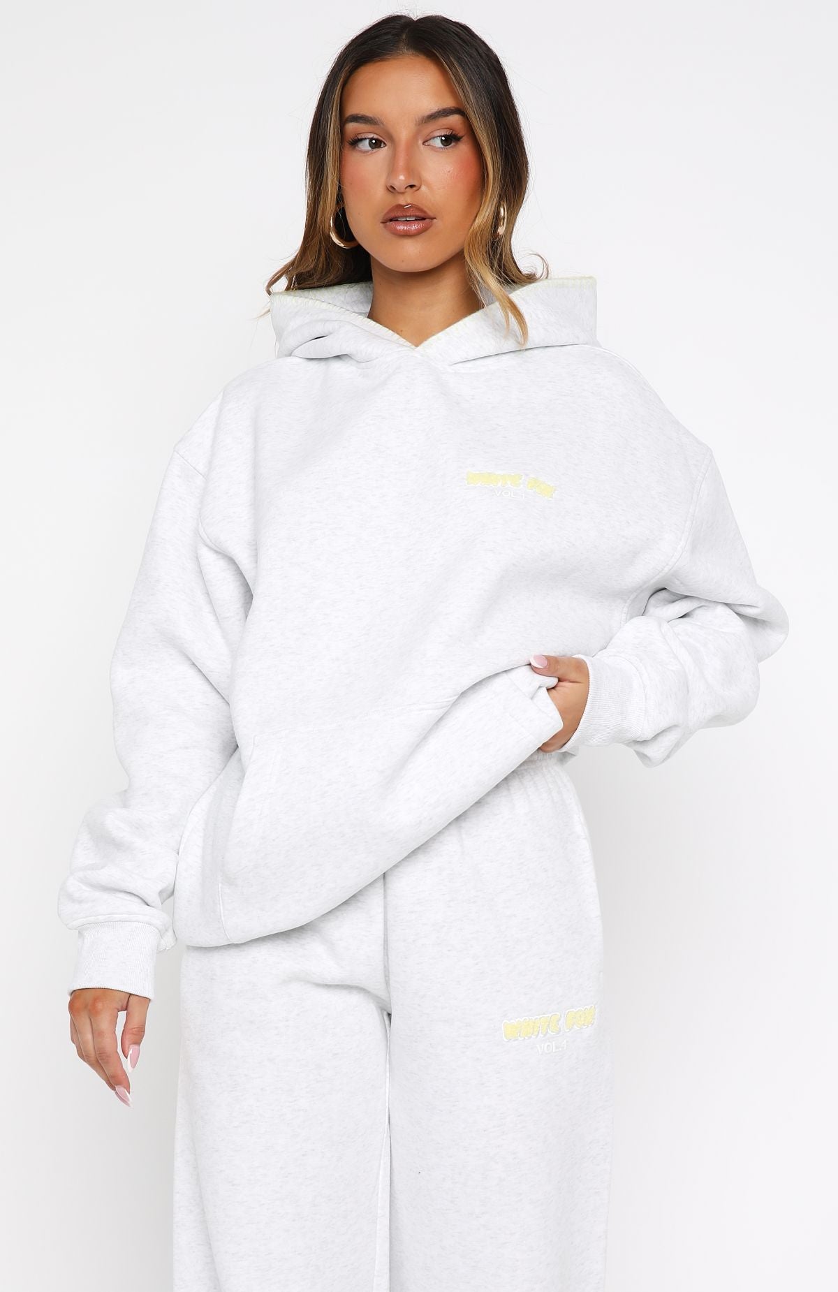 Vol. 1 Oversized Hoodie Grey Marle | White Fox Boutique US