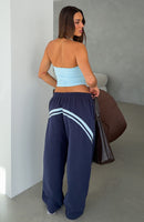 We Both Know Barrel Leg Sweatpants Navy