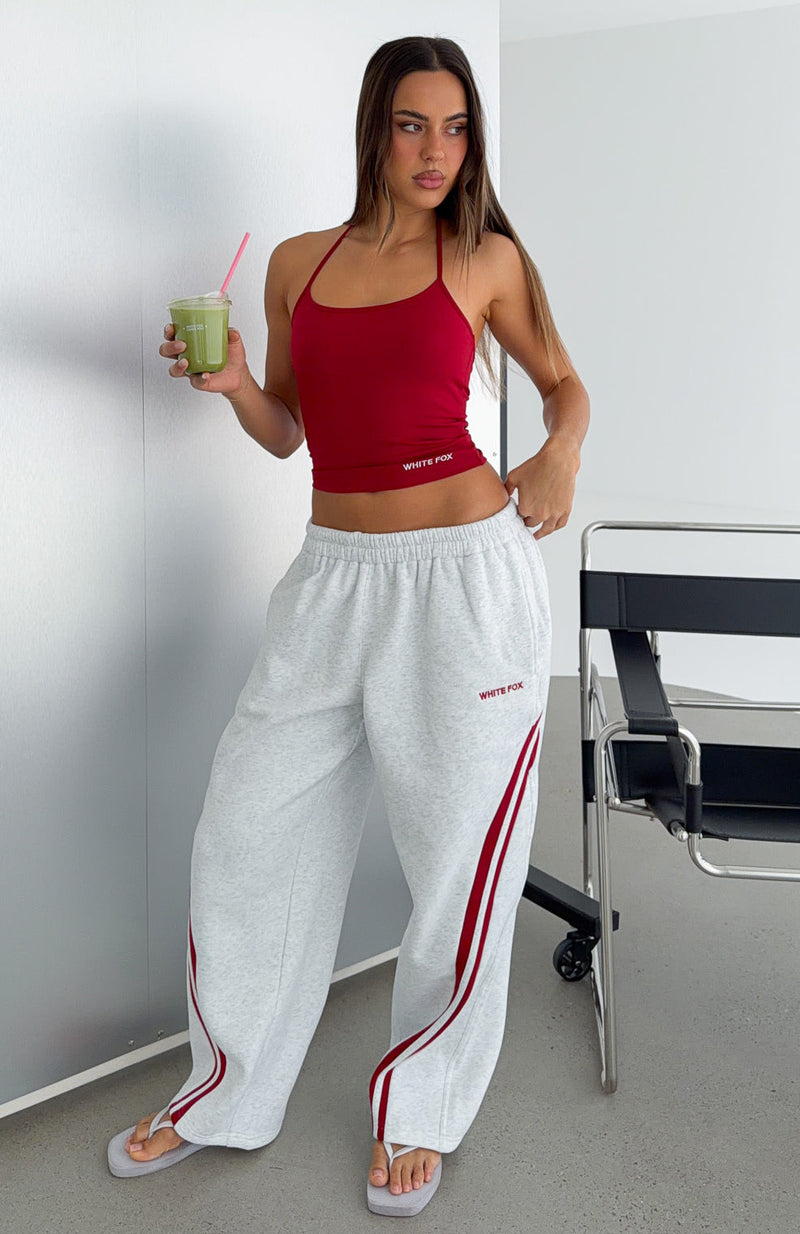 We Both Know Barrel Leg Sweatpants Grey Marle