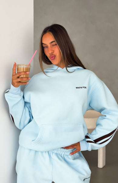 FOXEY Knit Parka Hoodie Fan 38サイズ ライトブルー We Both Know Oversized Hoodie Baby Blue | White Fox Boutique US