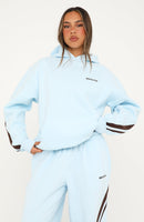We Both Know Oversized Hoodie Baby Blue