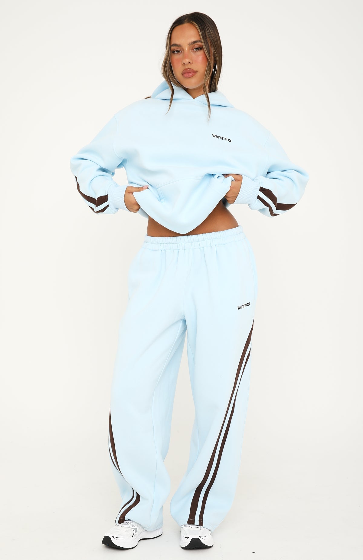 We Both Know Oversized Hoodie Baby Blue | White Fox Boutique US
