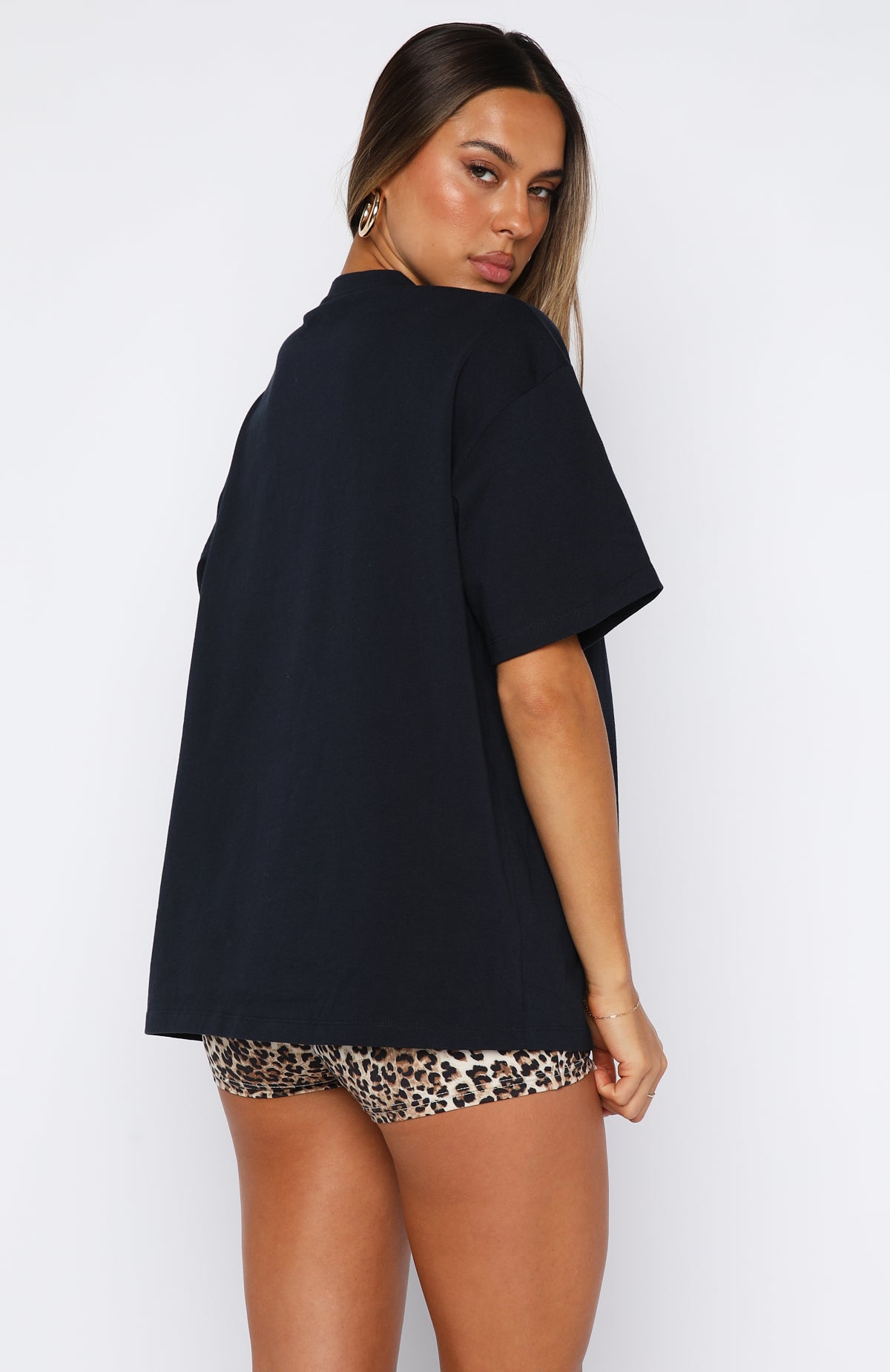 11th Street Concrete Jungle Oversized Tee Blueberry Twist | White