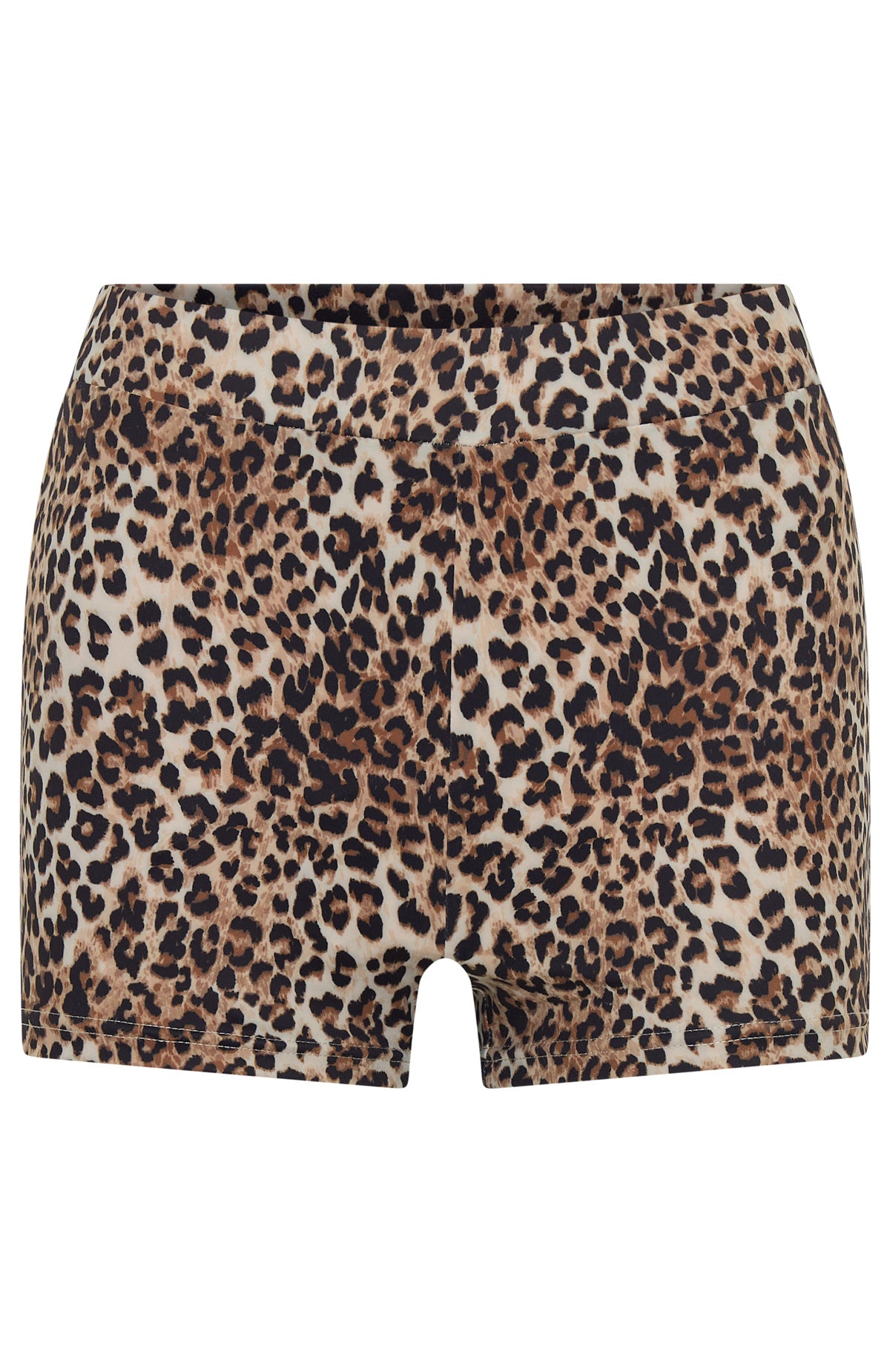 11th Street She's So Lucky Bike Shorts Leopard Splice | White Fox