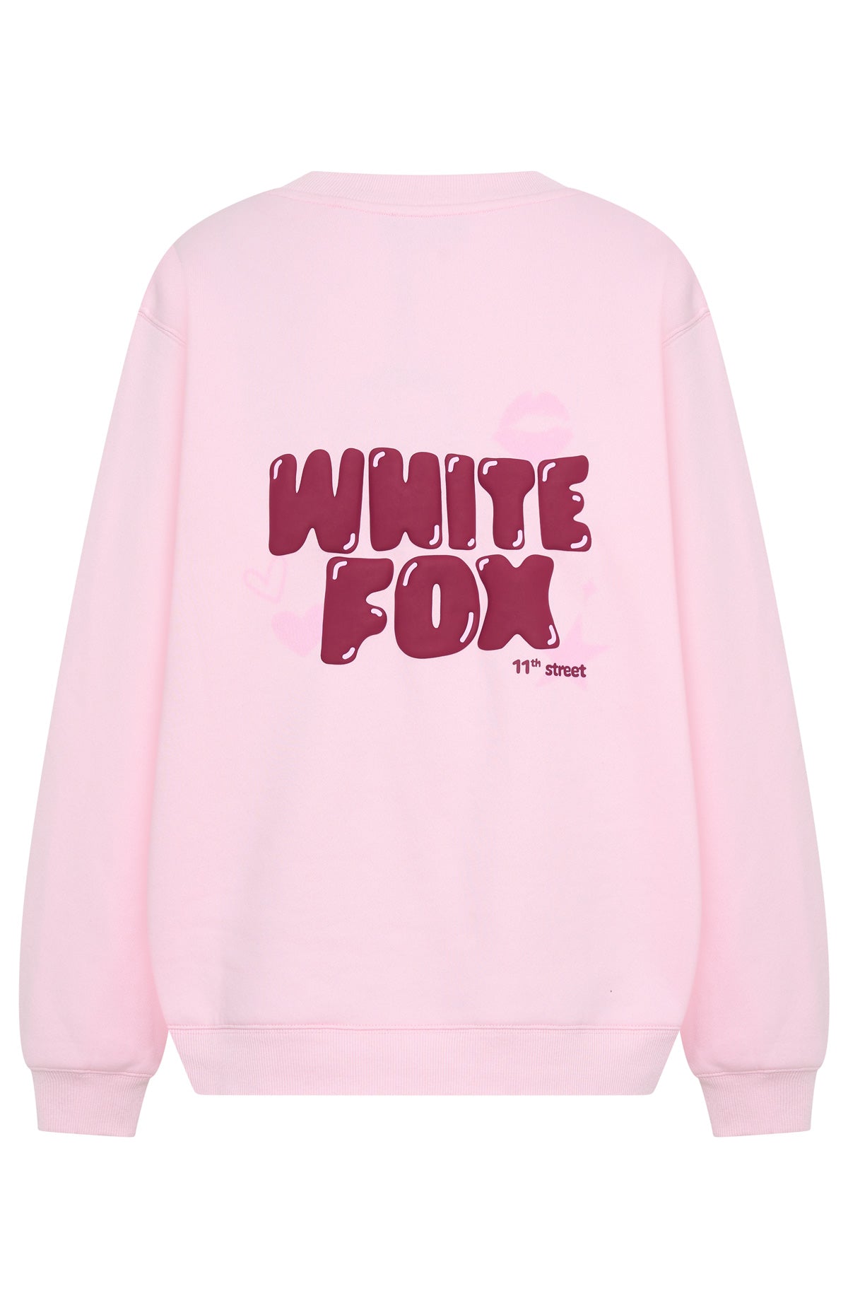 11th Street Sweet Kisses Oversized Sweater Pink Sugar | White Fox
