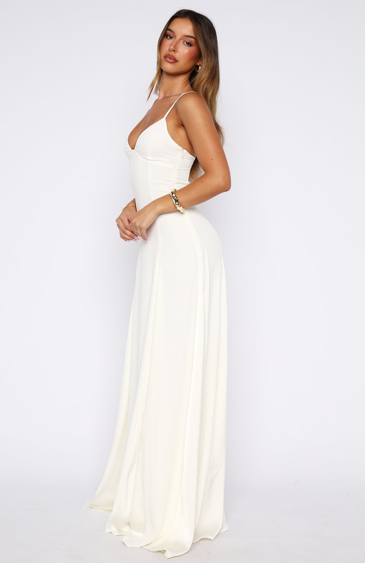 Afterparty Elegance Maxi Dress Off White Afterparty Elegance Maxi Dress Off White