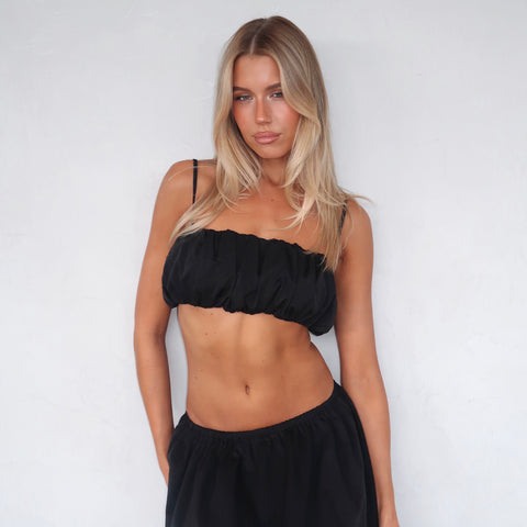 Sweet Temptation Halter Maxi Dress Black/ White Polka Dot