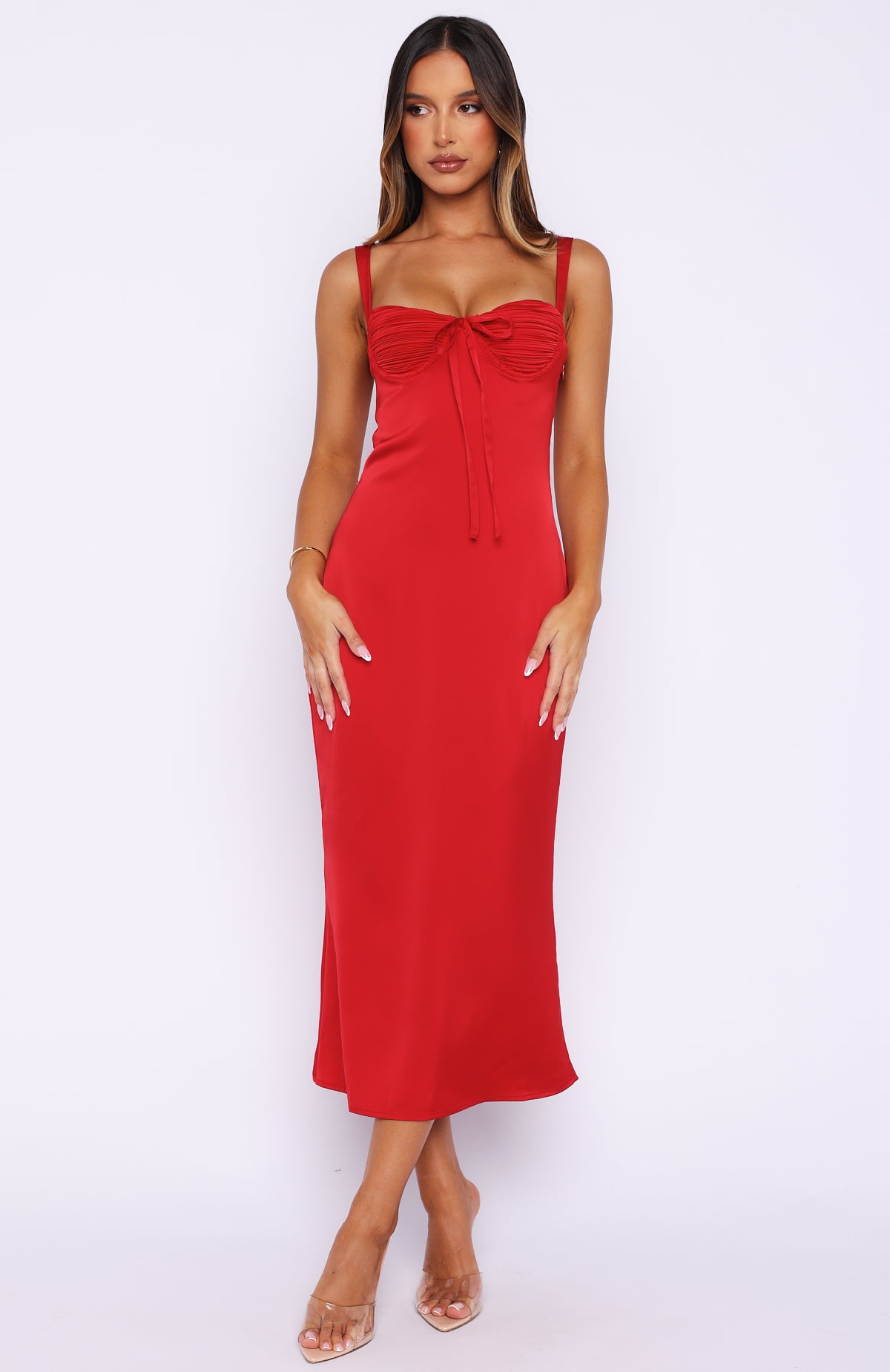 aero midi dress red All Yours Midi Dress Red
