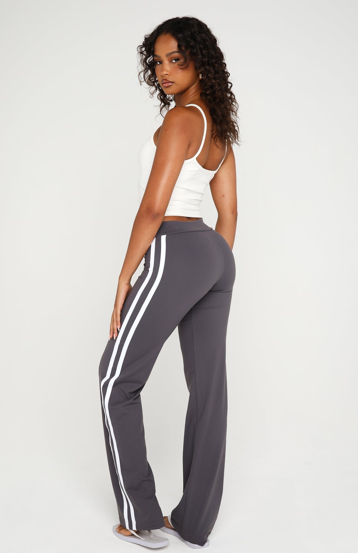 Almost Ready Straight Leg Pants Charcoal | White Fox Boutique US