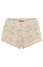 Athena Crochet Shorts Off White
