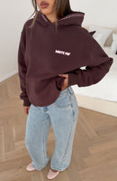 Vivid Light Oversized Hoodie Chocolate