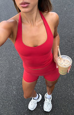Body Pump Crop Cherry Red
